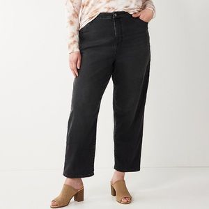 Sonoma Straight Leg Crop Black Jeans